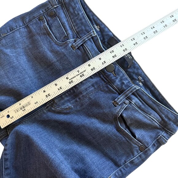 Liverpool Los Angeles Womens The Crop Denim Jeans Size 10/30 Folded Cuffs Dark W - Picture 6 of 7